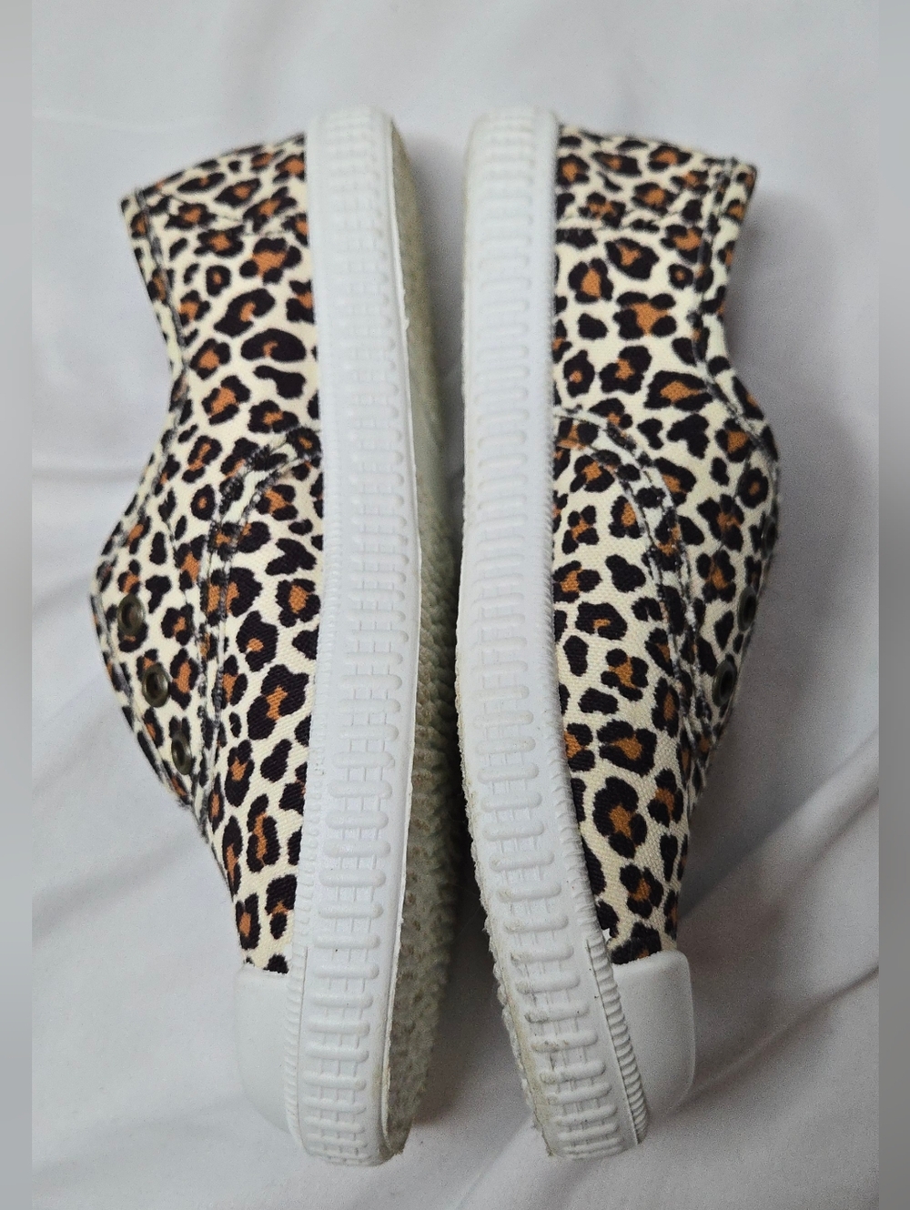 Mini Boden Leopard Print Pink Canvas  Slip-On Kids Sneakers Little Girl 13-13.5 - Picture 4 of 8